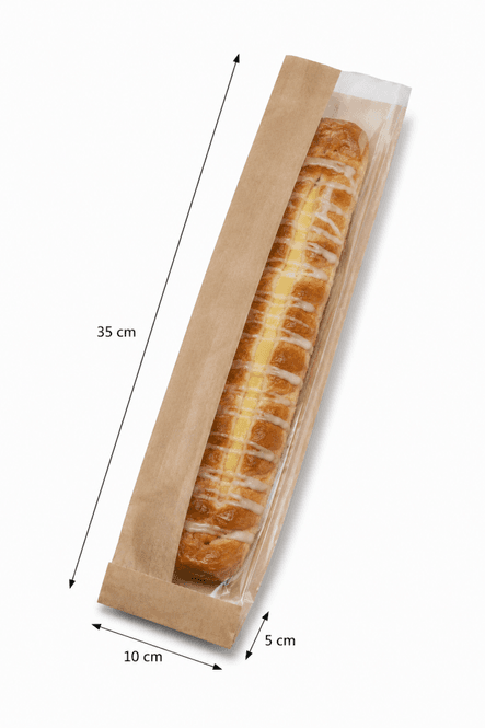 Hovedbilde Pose med vindu 10/5x35cm 1000 stk