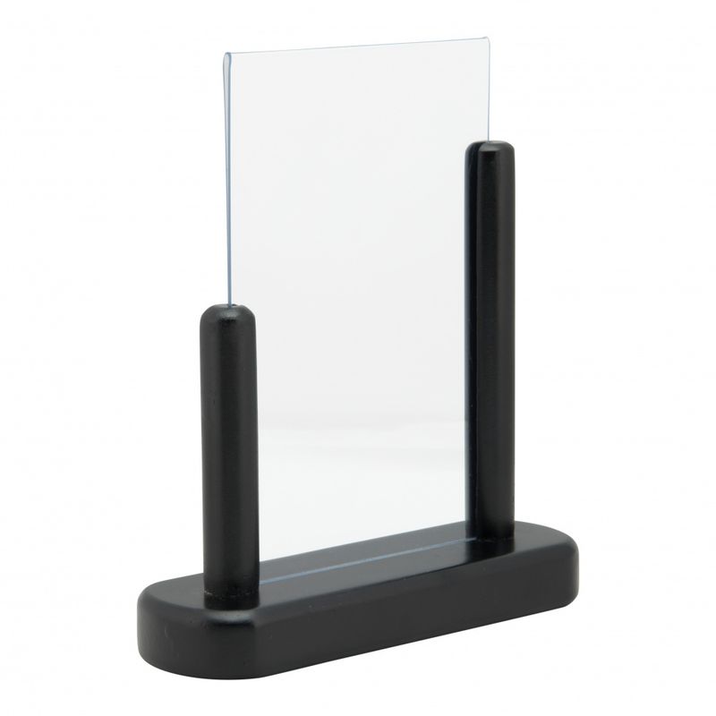 Menyholder sort transparent  A4