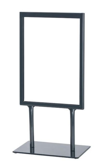 Hovedbilde Plakatstativ A5 mørk grå stål
