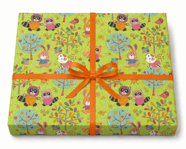 Gavepapir Happy Forest 57cm x 150m