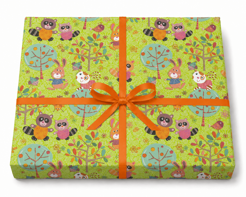 Gavepapir Happy Forest 57cm x 150m