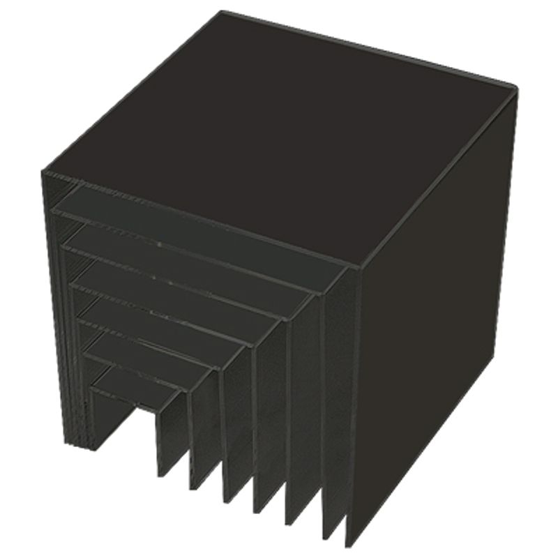 Akryldisplay sort sett med 7 stk.