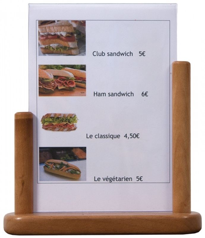 Menyholder teak A4
