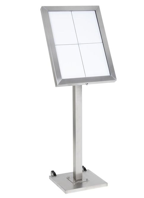 Hovedbilde Menystativ LED 4xA4  rustfritt 