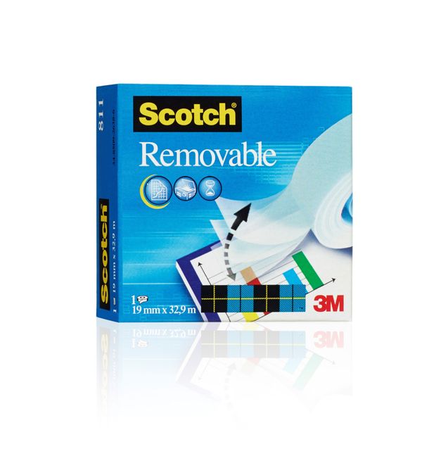 Hovedbilde Magic tape 19mm x 32,9m avtagbar Scotch 811