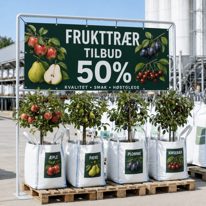 Hovedbilde Bannerstativ for 3 paller – frittstående ...
