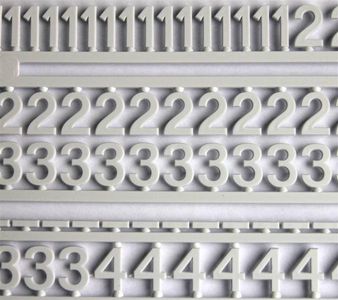 Siffer 19mm hvit 264 stk.