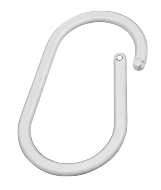 Ring oval 50mm hvit plast 100 stk