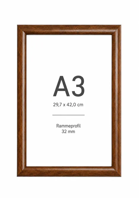 Hovedbilde Ramme A3 32mm wooden finish