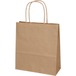 Papirpose brun  18x8x22 cm. 50 stk