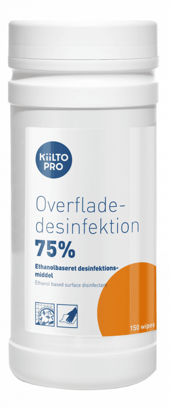 Overflatedesinfeksjon 75% 150 våtservietter