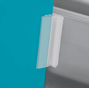 Skiltholder supergrip for 4mm skilt  21x25mm 100 stk.