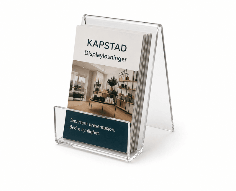 Bokstøtte i akryl Mini 6 × 8 cm – transparent