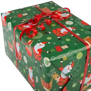 Hovedbilde Gavepapir Jolly Christmas grønn 57cm x 165m