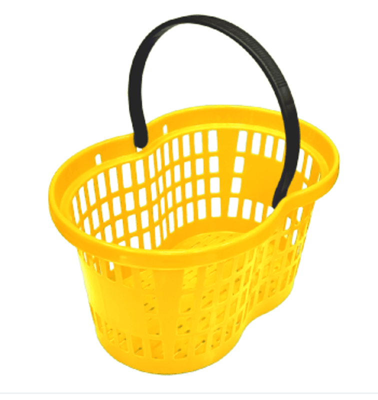 Handlekurv 27 liter ergo gul