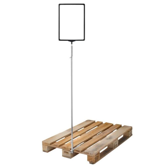 Hovedbilde Palleskiltholder med A3-ramme – sort 1,3 - ...