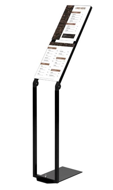 Hovedbilde Infoholder sammenleggbar 2xA4 sort 
