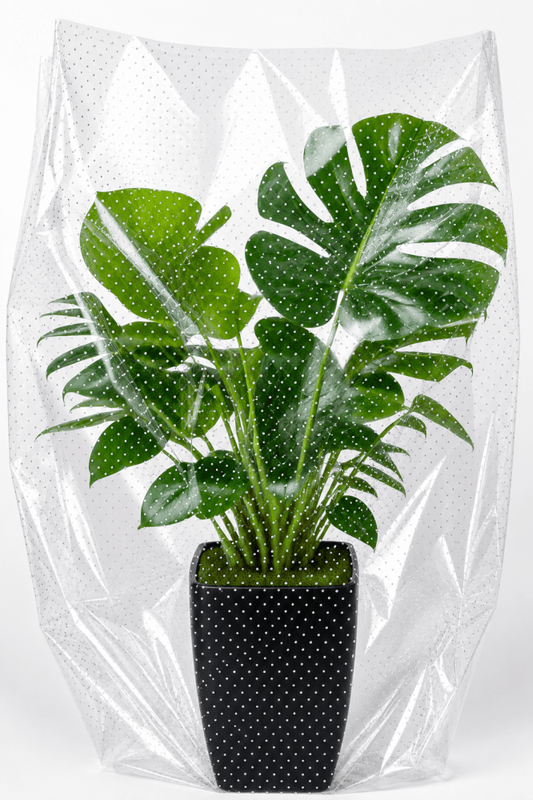 Perforert cellofanpose for blomster100 stk
