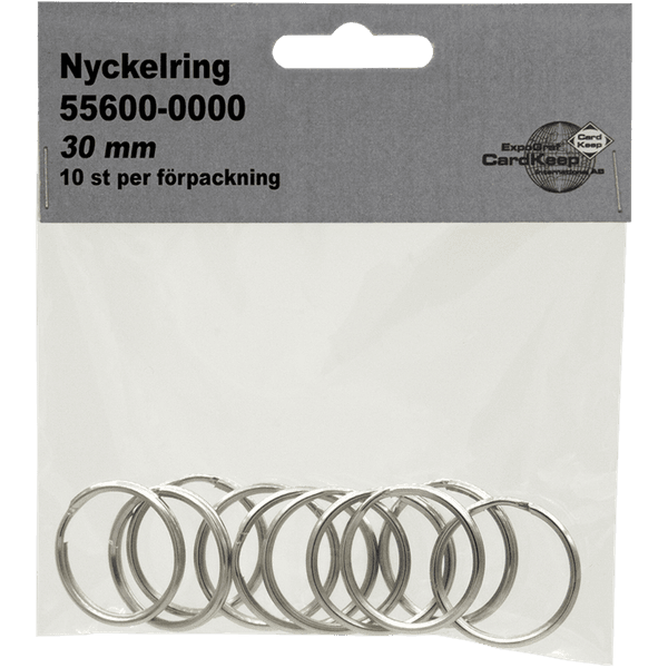 N&oslash;kkelring &Oslash;=30mm metall 10 stk.