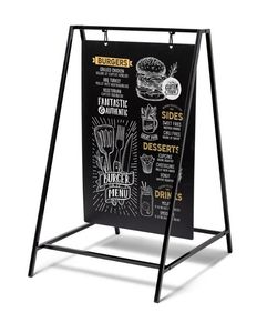 Gatebukk A-Swing 50x70cm  sort