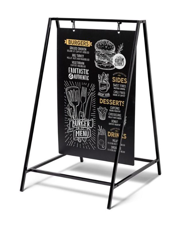 Gatebukk A-Swing 50x70cm  sort