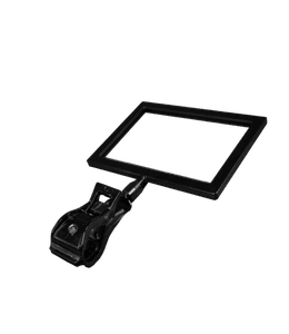 Hovedbilde Klype med skiltholder A7 horisontal sort