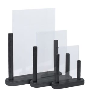 Borddisplay sort A6 – tosidig menyholder