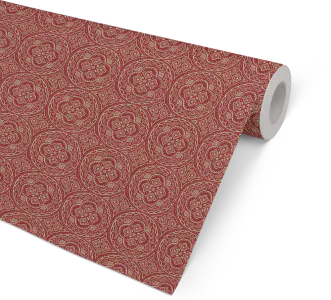 Gavepapir Orient vinrød og gull 57cm x 154m 80g FSC 