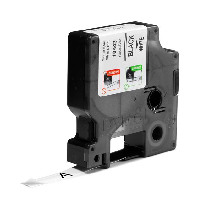 Hovedbilde DYMO Rhino 18443 vinyltape 9 mm – sort på ...