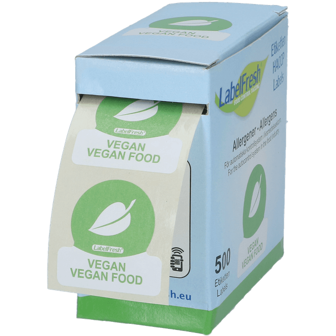 Hovedbilde ETIKETT VEGAN 30X30MM 500 stk.