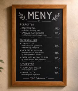 Menytavle 60x80 cm teak