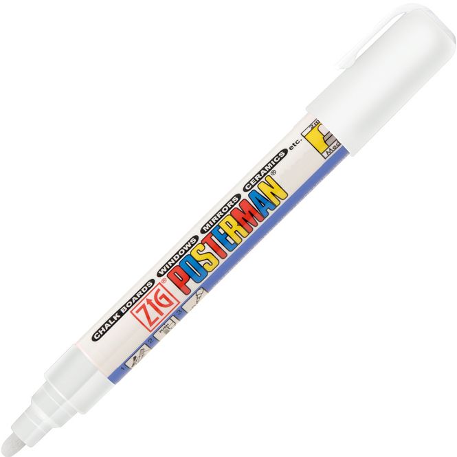 Hovedbilde Posterman tusj 2mm hvit