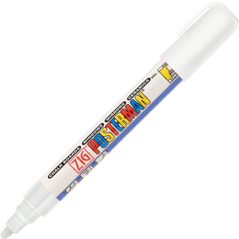 Posterman tusj 2mm hvit