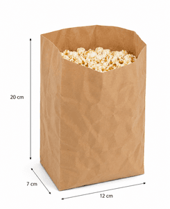 Papirpose brun kraft 1kg 1000 stk.