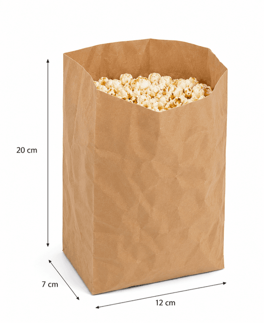Hovedbilde Papirpose brun kraft 1kg 1000 stk.