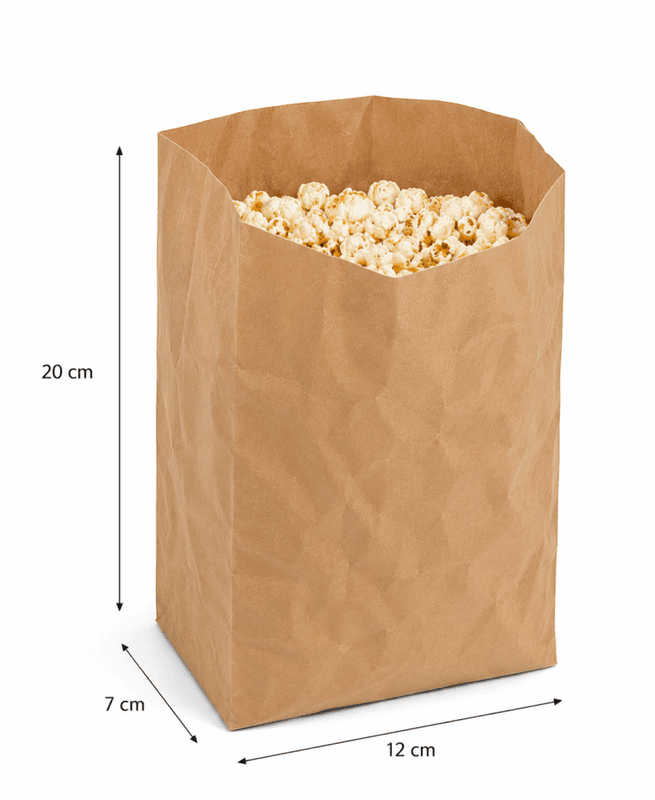 Papirpose brun kraft 1kg 1000 stk.