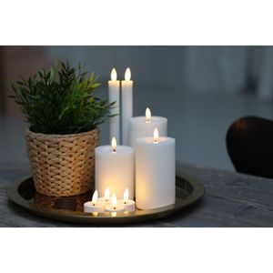 Blokklys LED 10 deler hvit