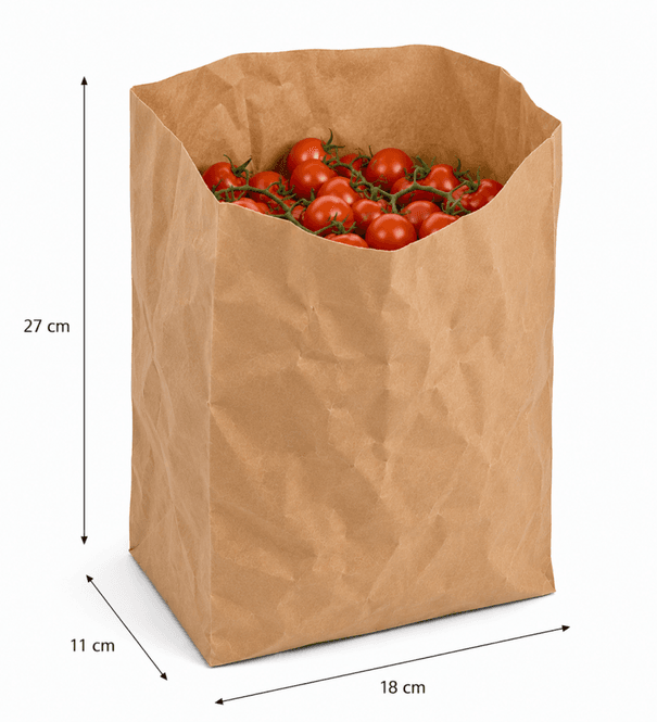 Hovedbilde Papirpose brun kraft 3kg 500 stk.
