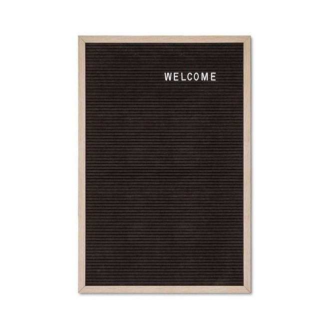 Hovedbilde Bokstavtavle 40x60cm sort filt lys ramme