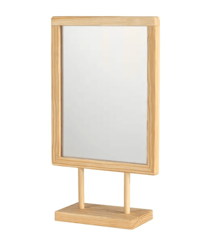 Plakatstativ A4  lakkert furu