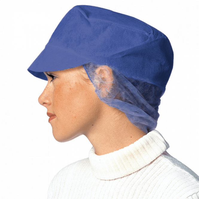 Hovedbilde LUER MED SKJERM NON WOVEN BLÅ One size 100 stk.