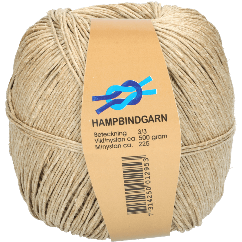 Hampgarn 3/3 1,6mm 225m
