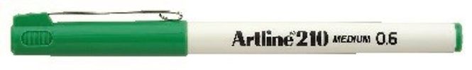 Hovedbilde Tusj 0.6mm fine grønn Artline 210 12 stk.