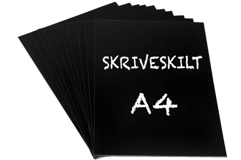Plastskilt A4 10 stk.