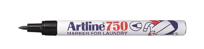 Hovedbilde Tekstilmerketusj 0,7mm Artline 750 sort 12 stk.